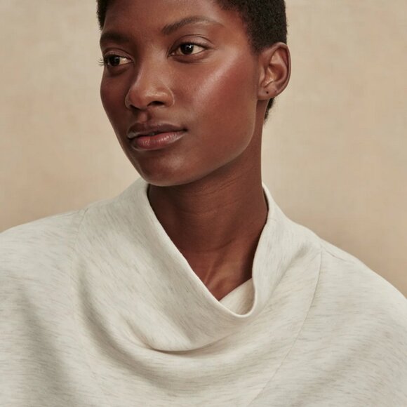 Varley Betsy DoubleSoft Sweatshirt, Size Large, Ivory Marl - Picture 2 of 8